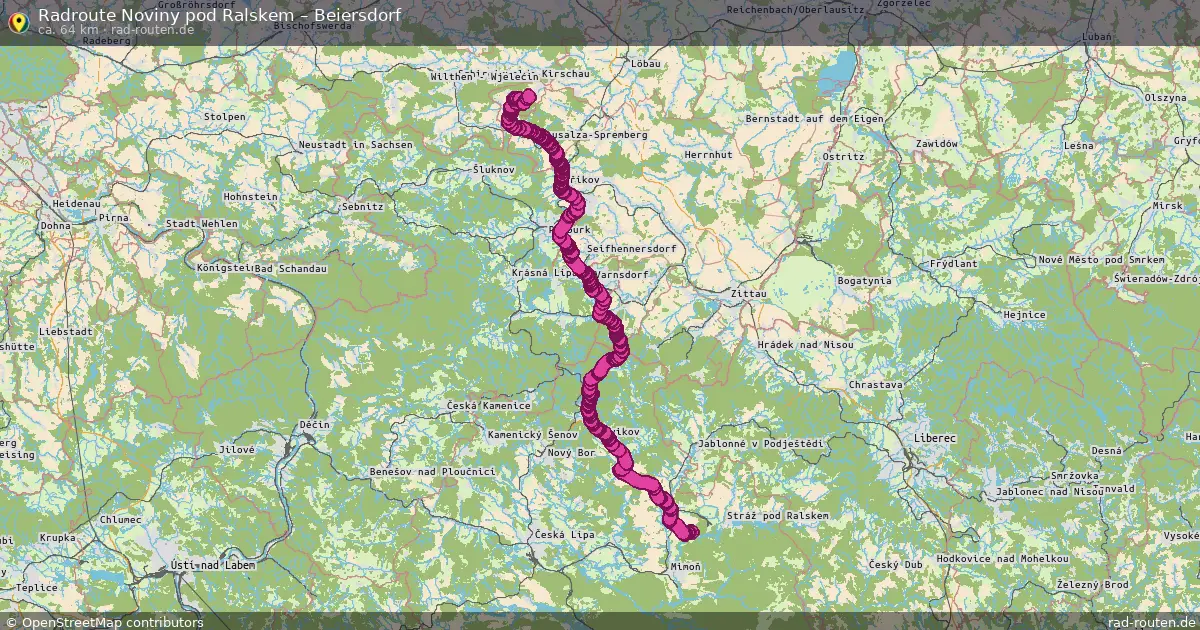 Radtour Noviny Pod Ralskem – Beiersdorf