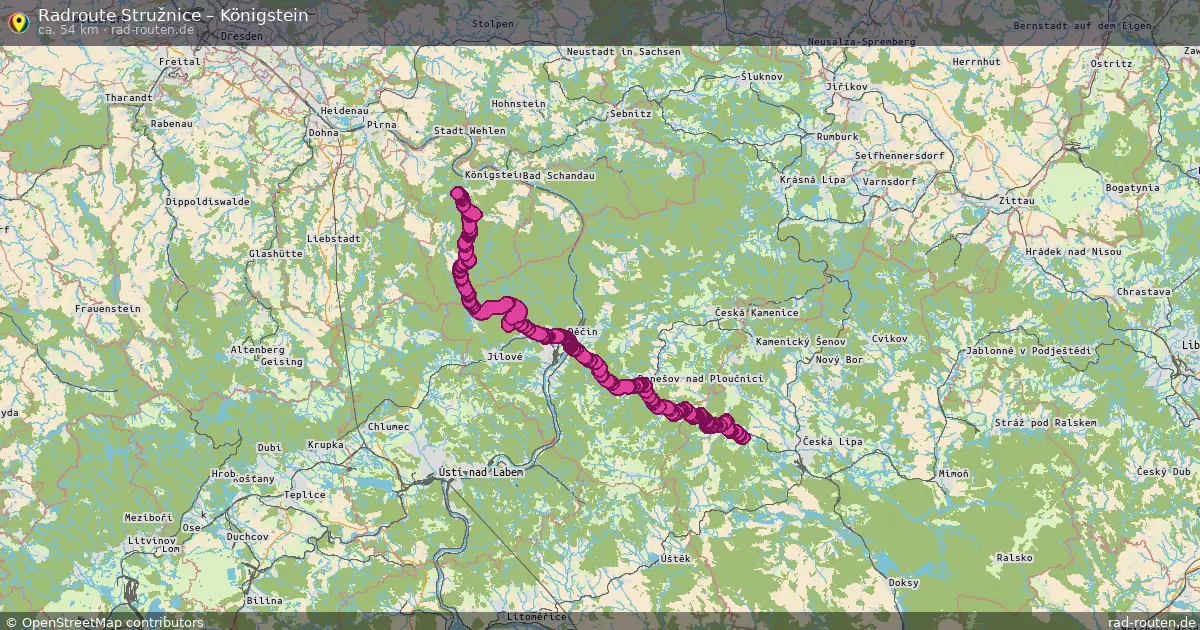 Radtour Stružnice – Königstein