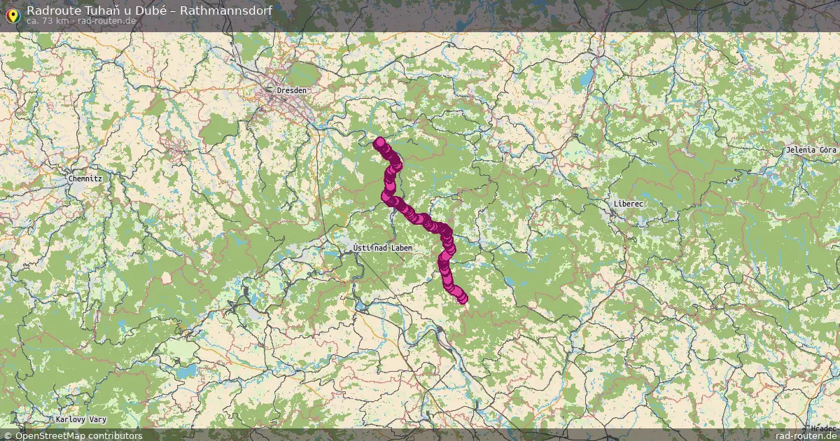 Radtour Tuhaň U Dubé – Rathmannsdorf