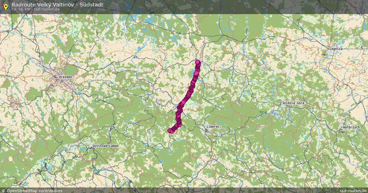 Radtour Velký Valtinov – Südstadt