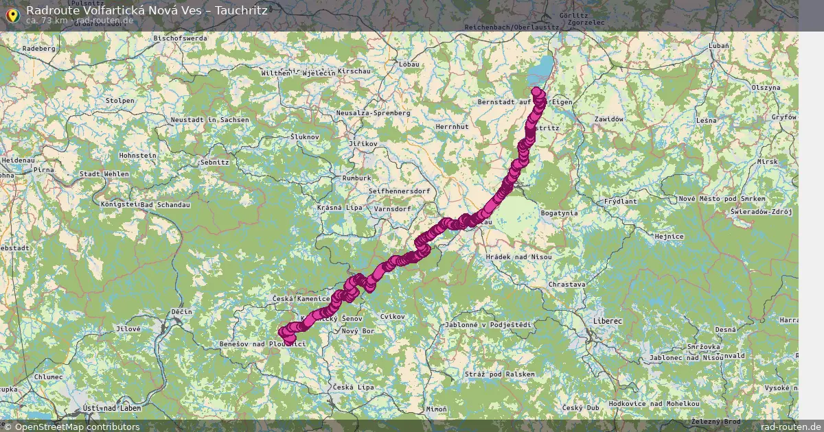 Radtour Volfartická Nová Ves – Tauchritz