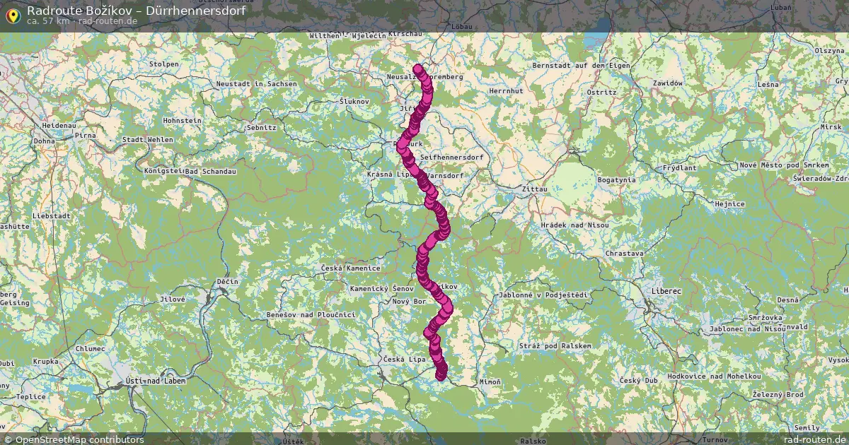 Radtour Božíkov – Dürrhennersdorf