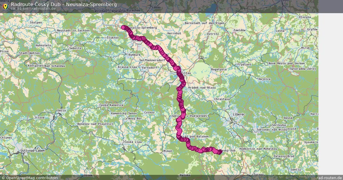 Radtour Český Dub – Neusalza-Spremberg