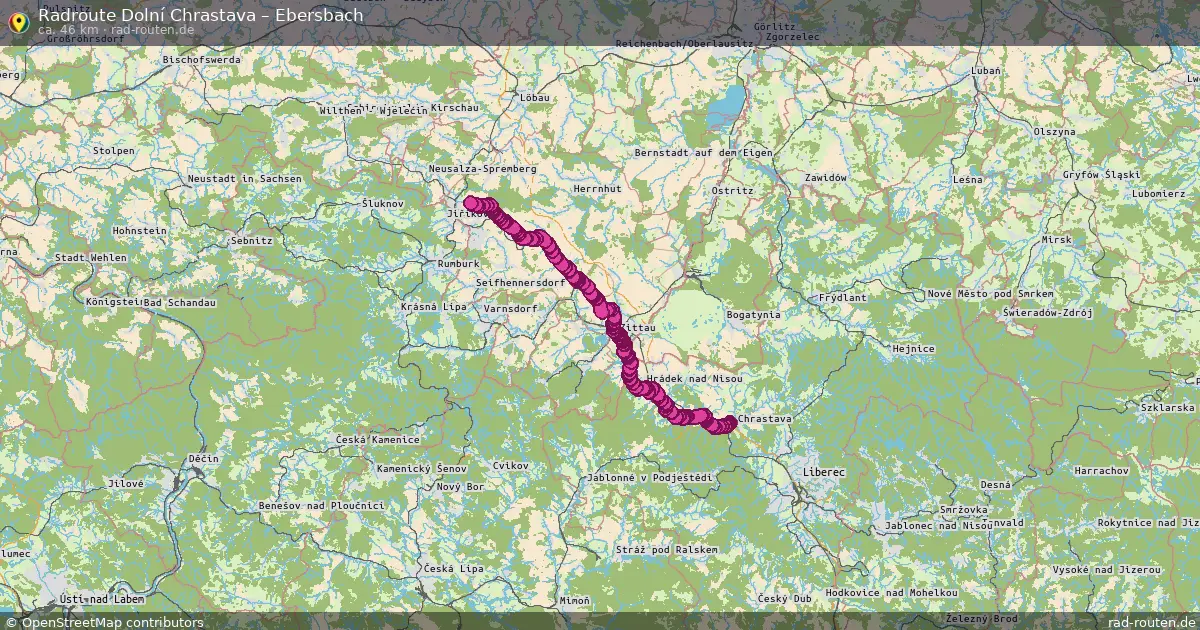 Radtour Dolní Chrastava – Ebersbach