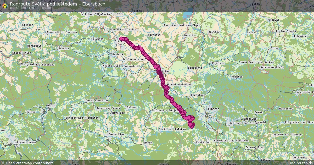 Radtour Světlá Pod Ještědem – Ebersbach