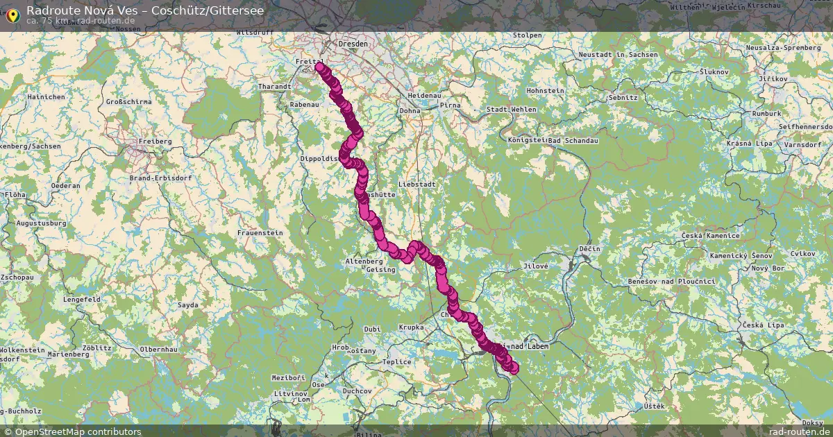 Radtour Nová Ves – Coschütz Gittersee