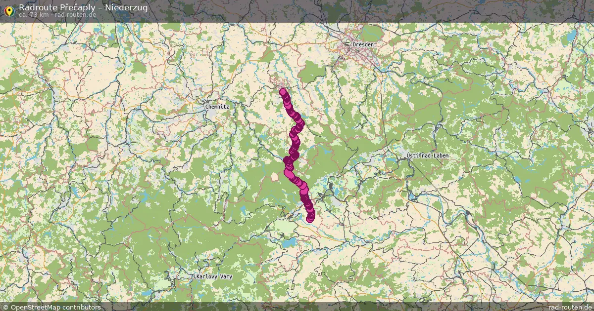 Radtour Přečaply – Niederzug