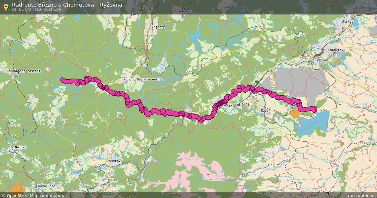 Fahrradroute Březno U Chomutova – Ryžovna