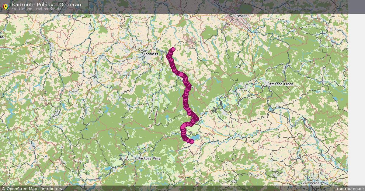 Fahrradroute Poláky – Oederan