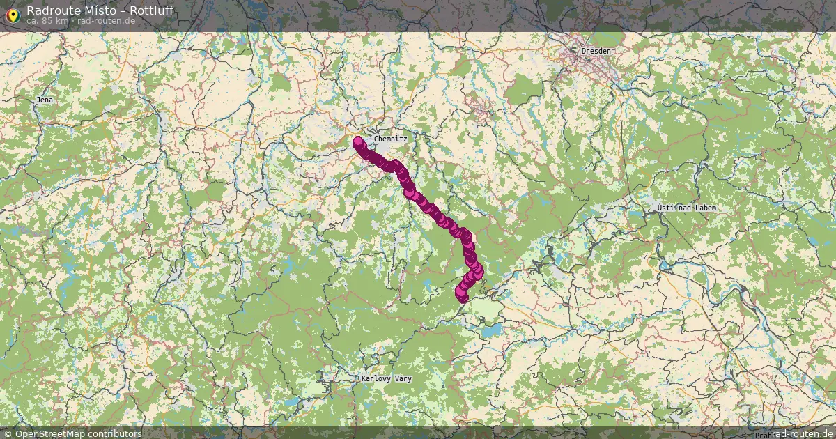 Radtour Místo – Rottluff