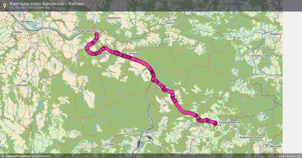 Radtour Dolní Kamenice – Rathen