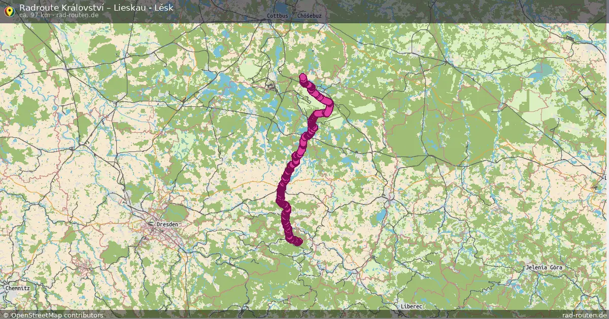 Radtour Království – Lieskau - Lěsk