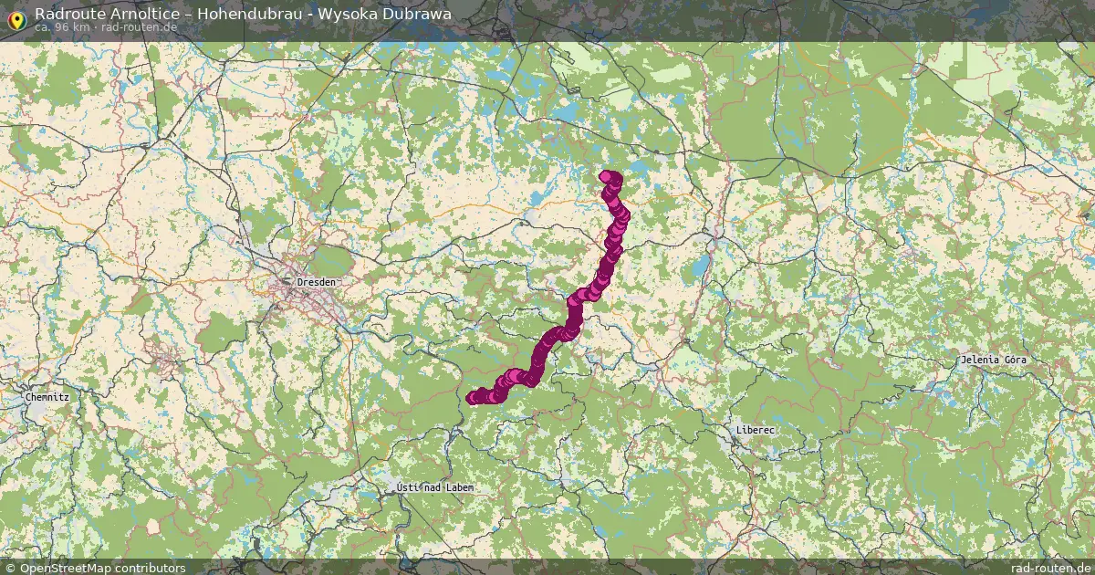 Radtour Arnoltice – Hohendubrau - Wysoka Dubrawa