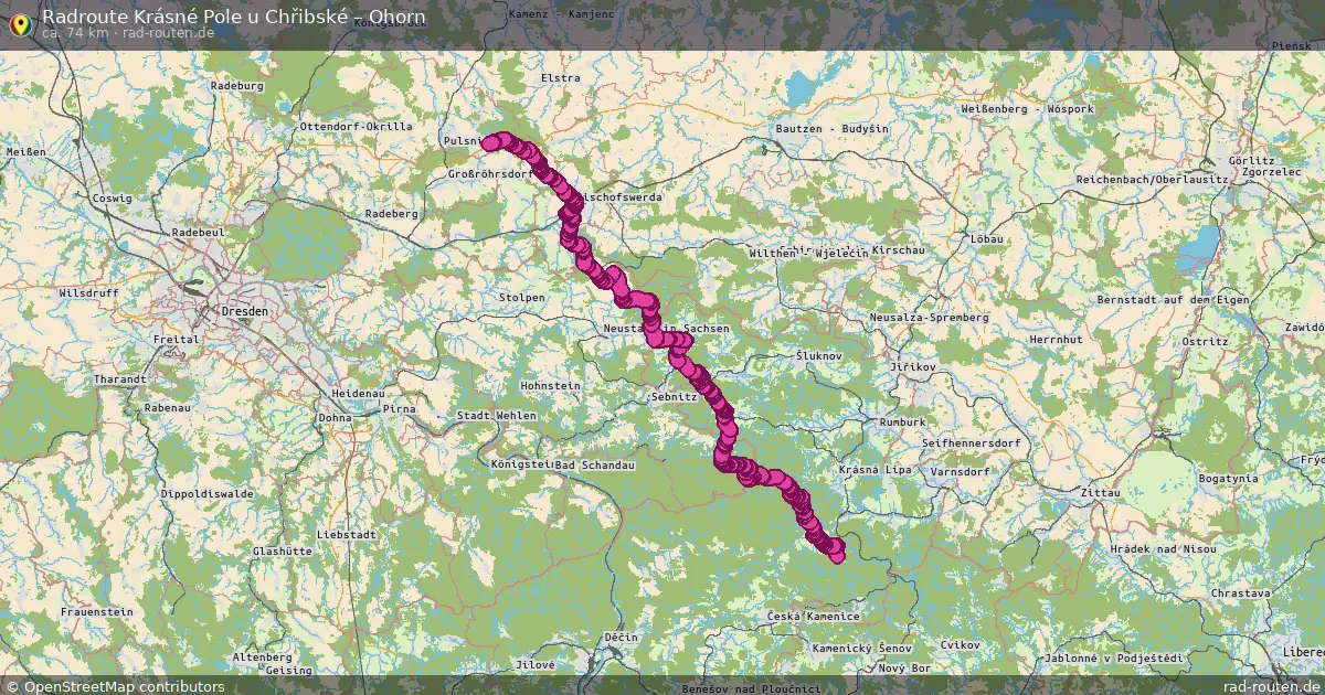Radtour Krásné Pole U Chřibské – Ohorn