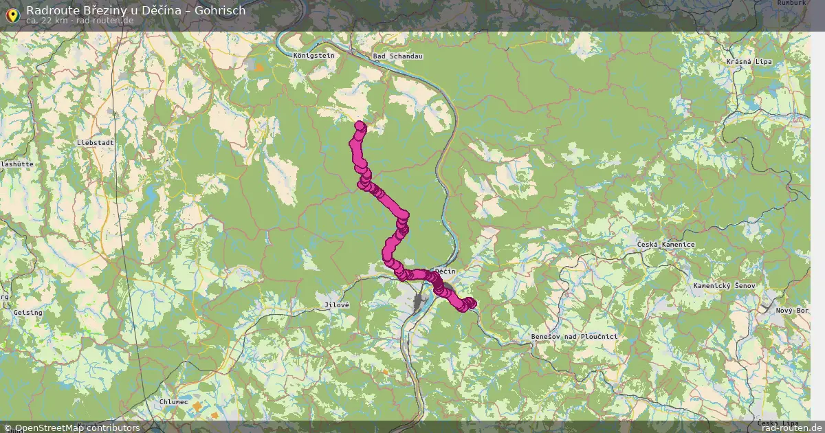 Radtour Březiny U Děčína – Gohrisch