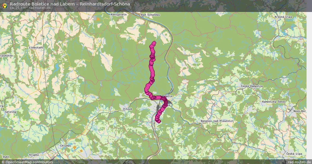 Radtour Boletice Nad Labem – Reinhardtsdorf-Schöna