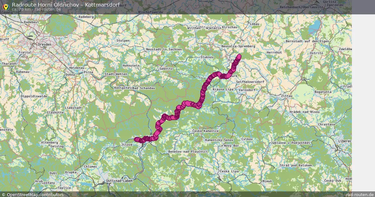 Radtour Horní Oldřichov – Kottmarsdorf
