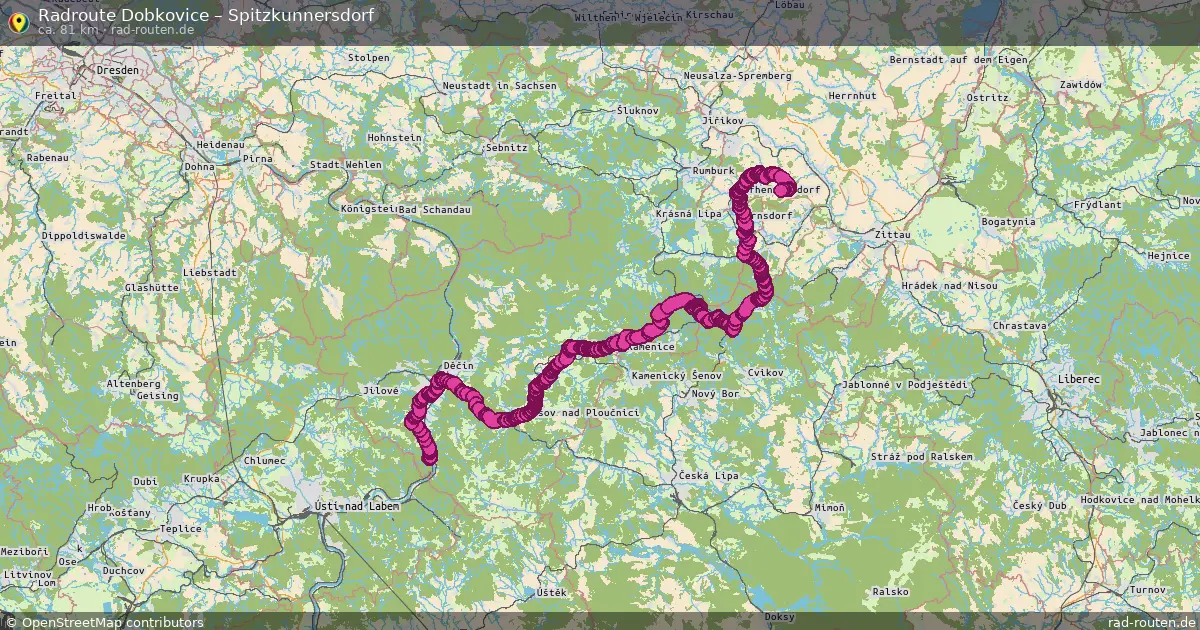 Radtour Dobkovice – Spitzkunnersdorf