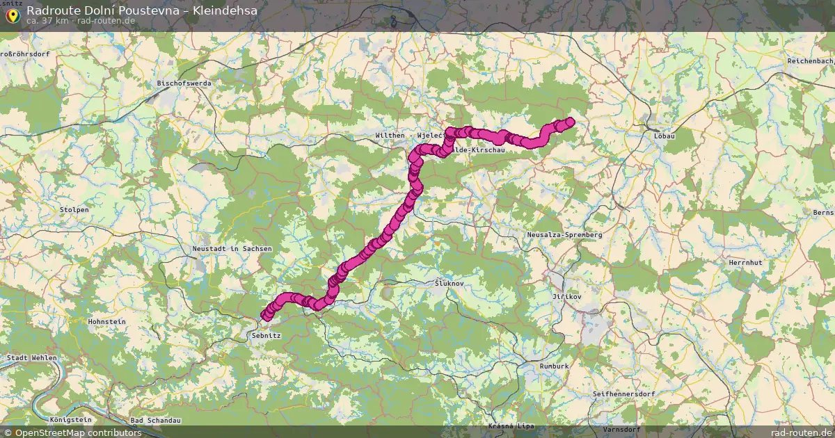 Radtour Dolní Poustevna – Kleindehsa