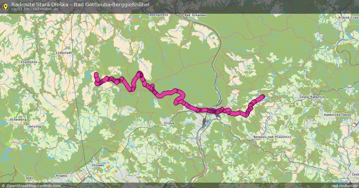 Radtour Stará Oleška – Bad Gottleuba-Berggießhübel