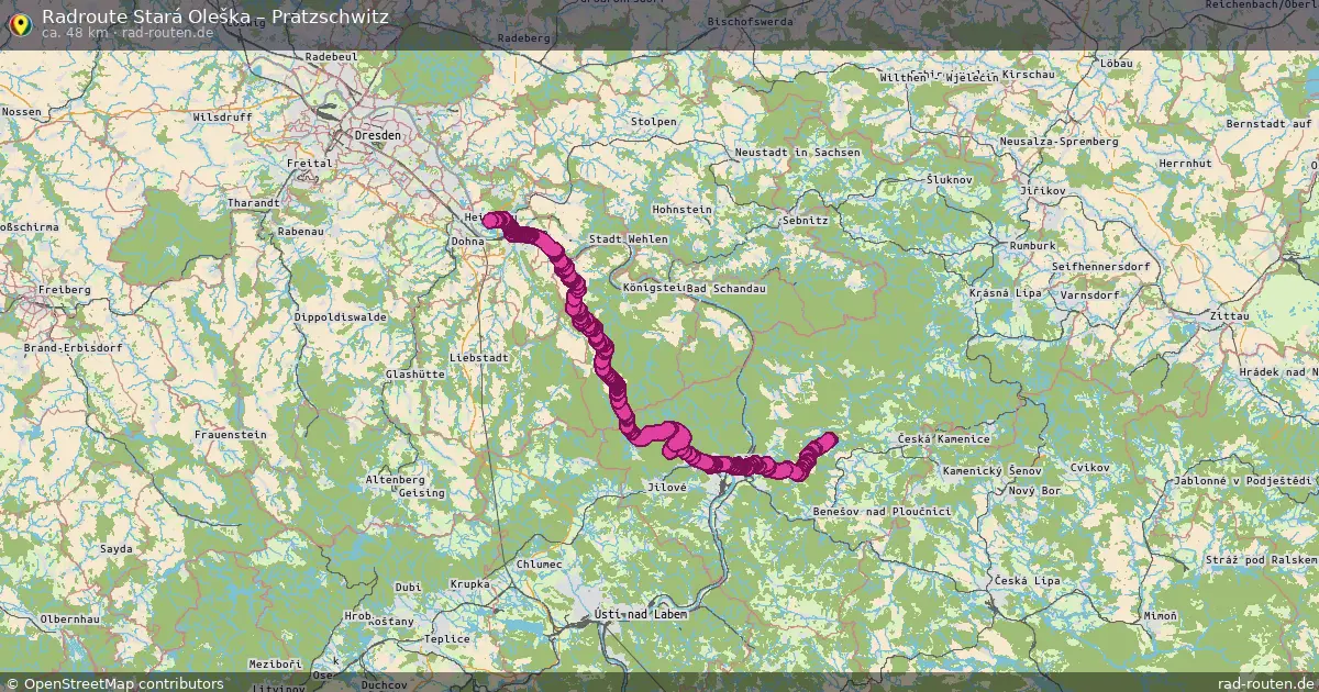 Radtour Stará Oleška – Pratzschwitz