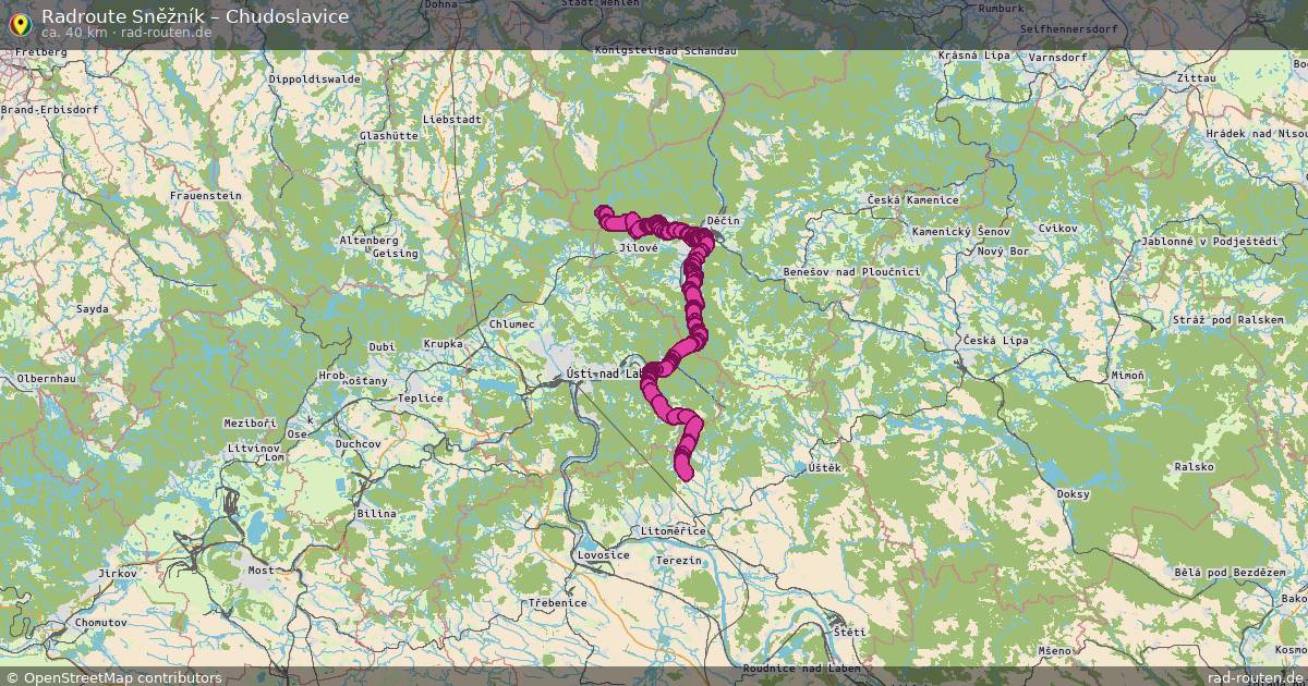 Fahrradroute Sněžník – Chudoslavice