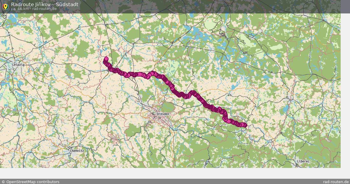 Fahrradroute Jiříkov – Reichenbach Oberlausitz