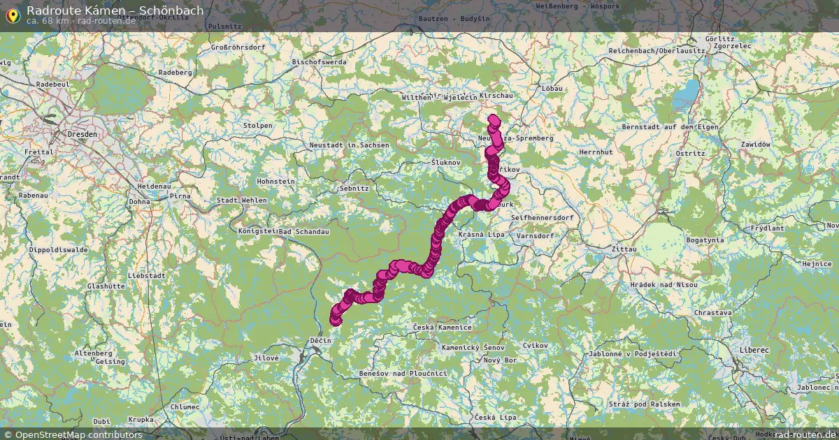 Radtour Kámen – Schönbach