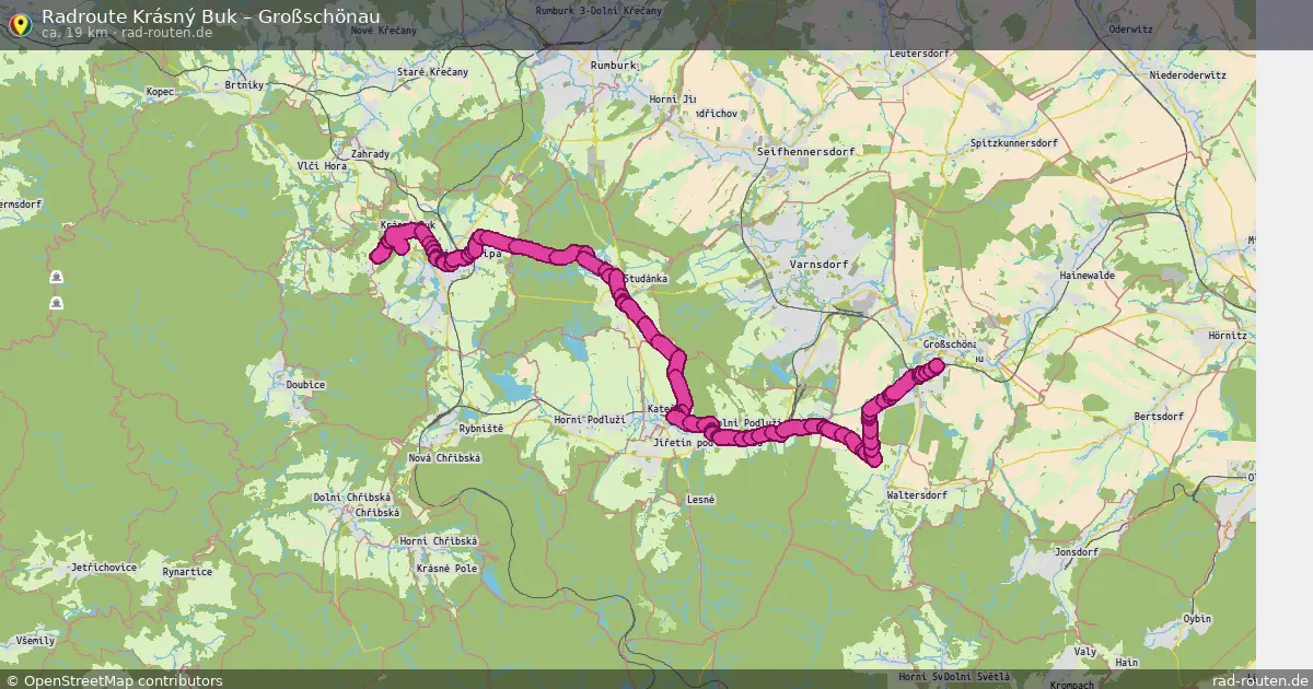 Radtour Krásný Buk – Großschönau