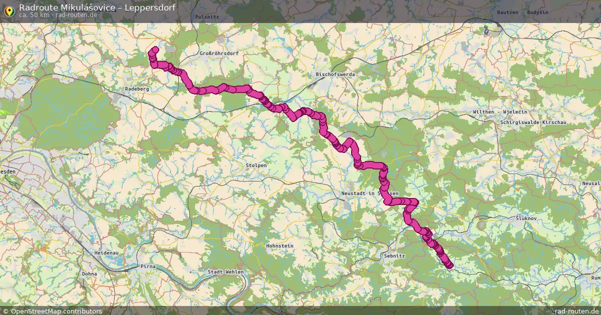 Radtour Mikulášovice – Leppersdorf