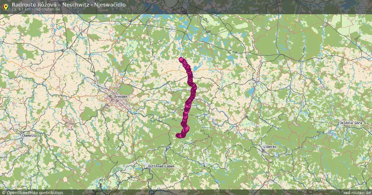 Radtour Růžová – Neschwitz - Njeswačidło