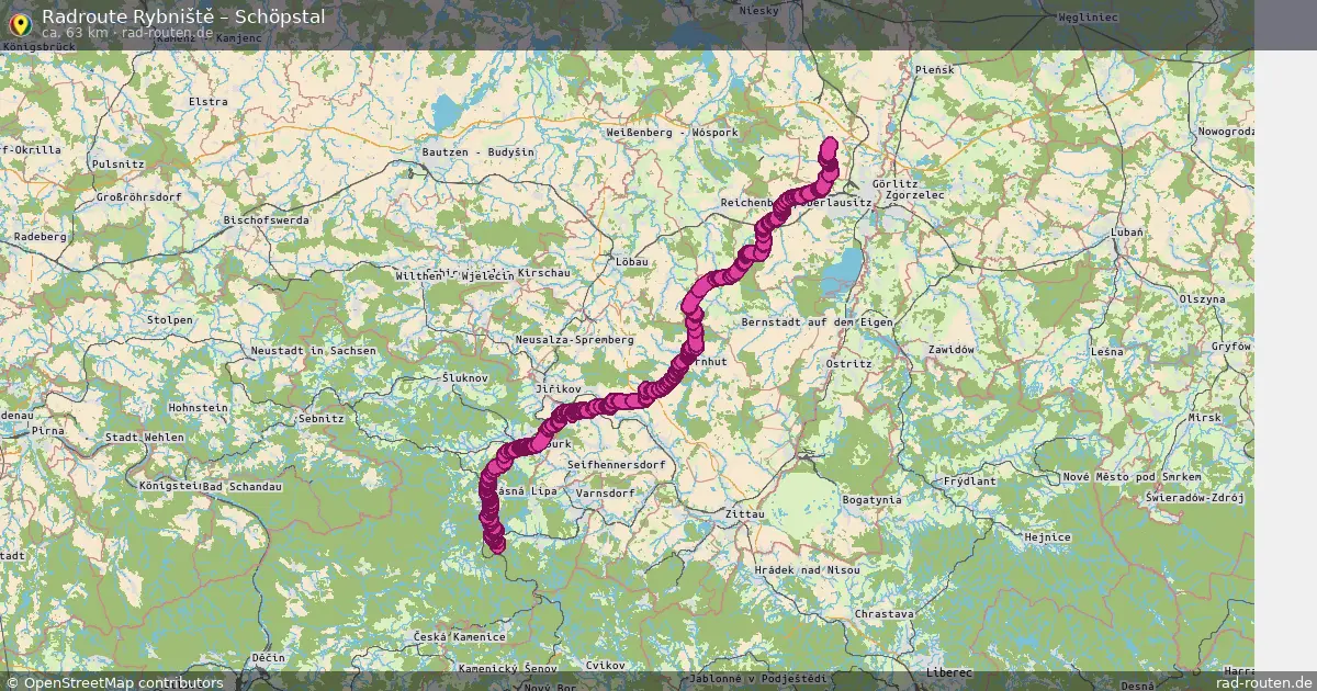 Radtour Rybniště – Schöpstal