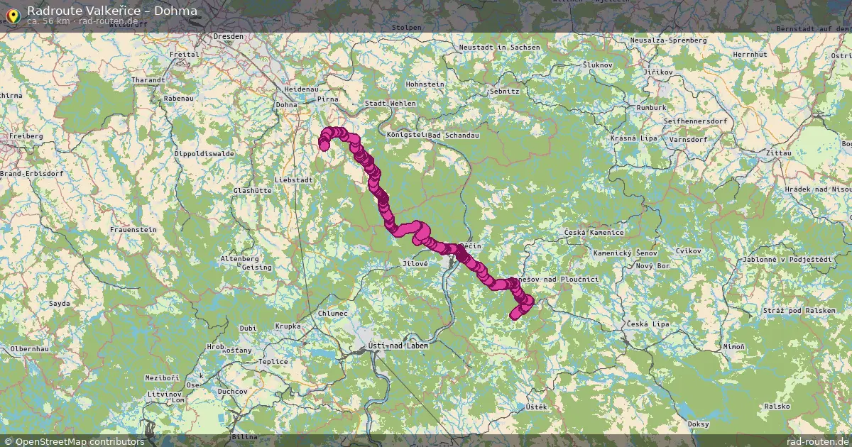 Radtour Valkeřice – Dohma
