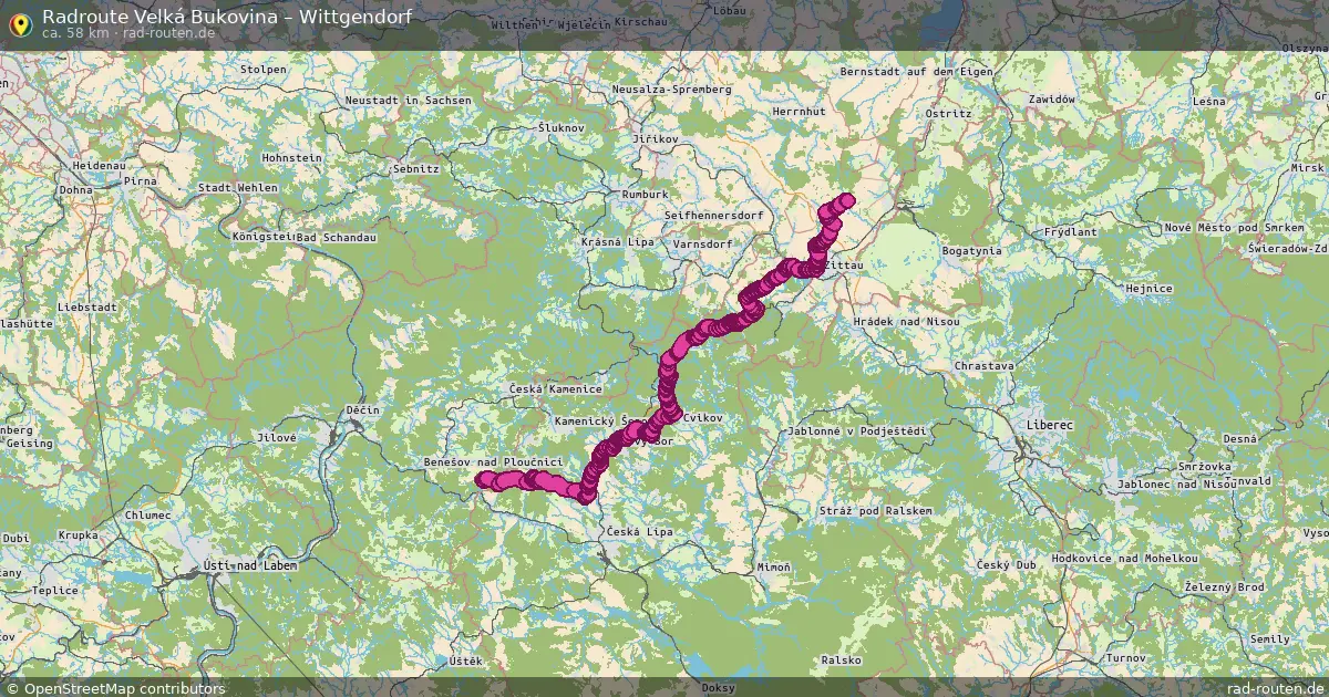Radtour Velká Bukovina – Wittgendorf