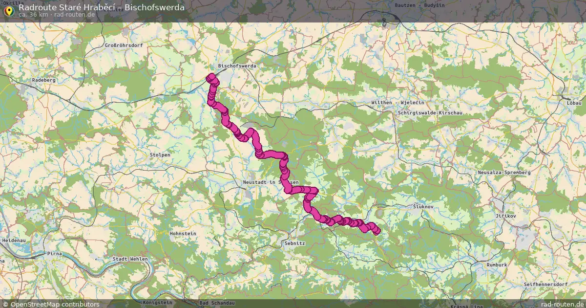 Radtour Staré Hraběcí – Bischofswerda