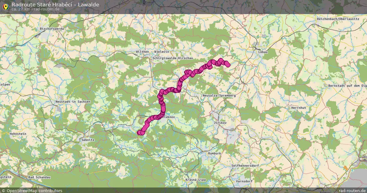 Radtour Staré Hraběcí – Lawalde