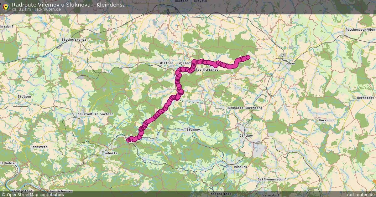 Radtour Vilémov U Šluknova – Kleindehsa