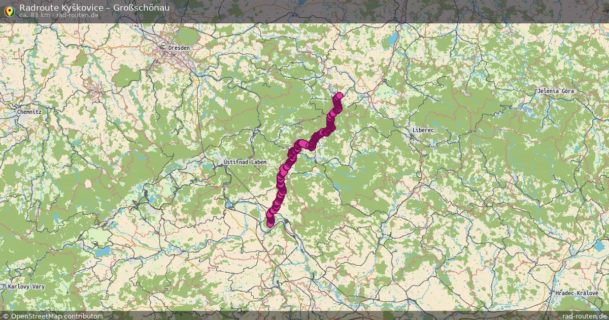 Radtour Kyškovice – Großschönau