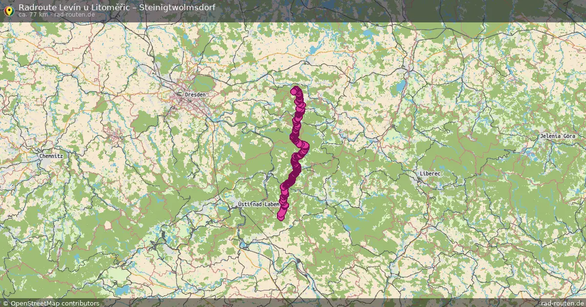 Radtour Levín U Litoměřic – Steinigtwolmsdorf