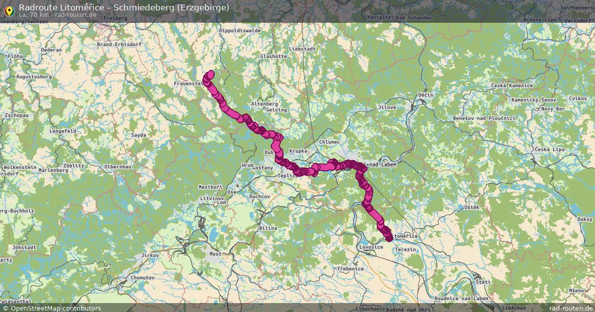 Radtour Litoměřice – Schmiedeberg (Erzgebirge)