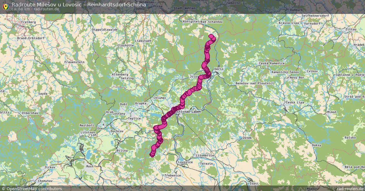 Radtour Milešov U Lovosic – Reinhardtsdorf-Schöna