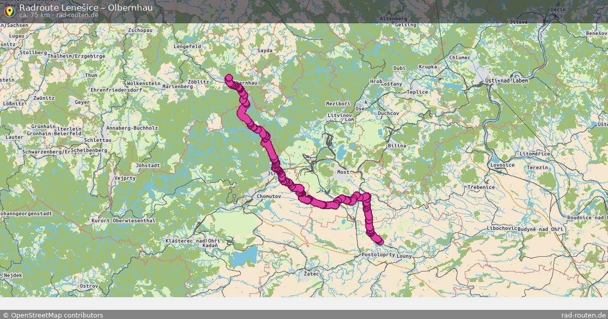 Fahrradroute Lenešice – Olbernhau