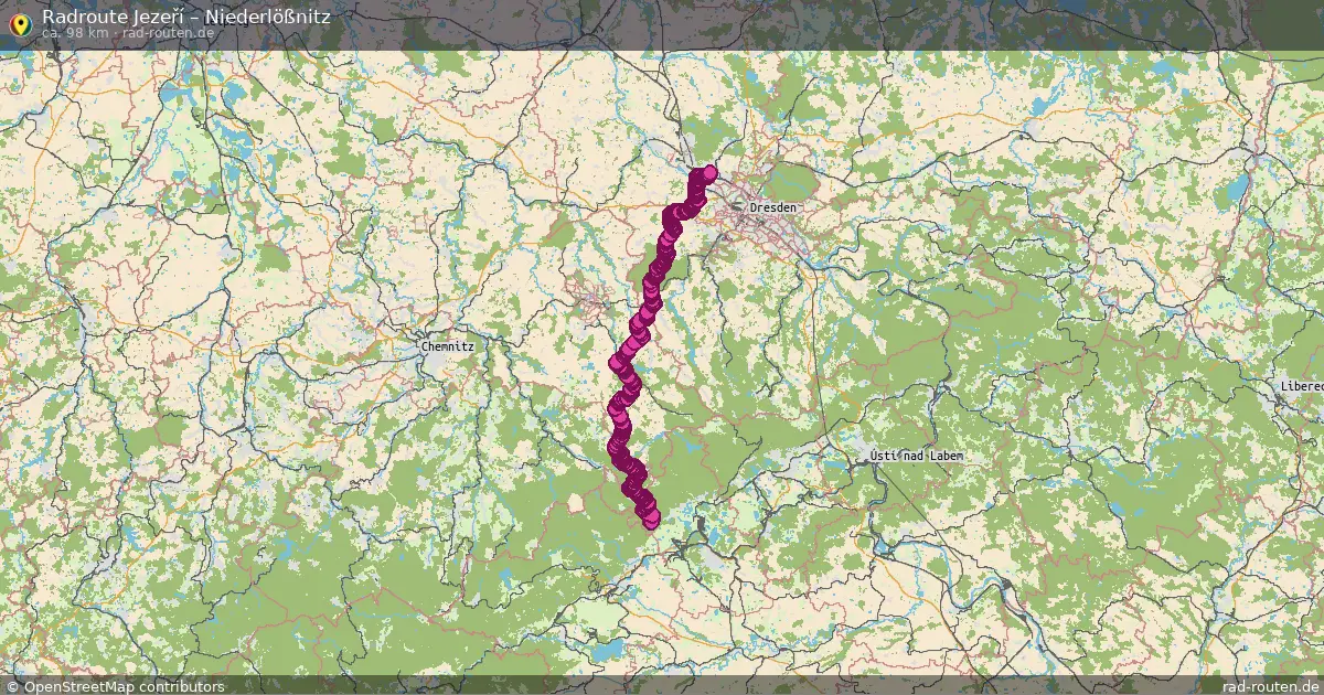 Radtour Jezeří – Niederlößnitz