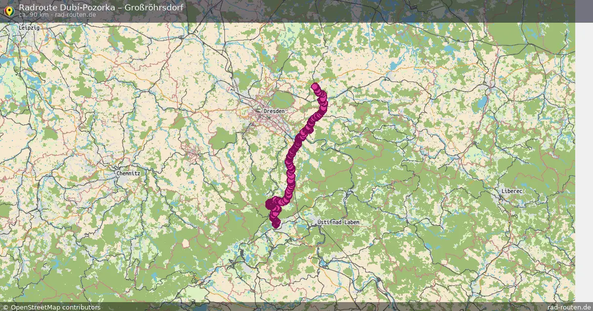 Radtour Dubí-Pozorka – Großröhrsdorf