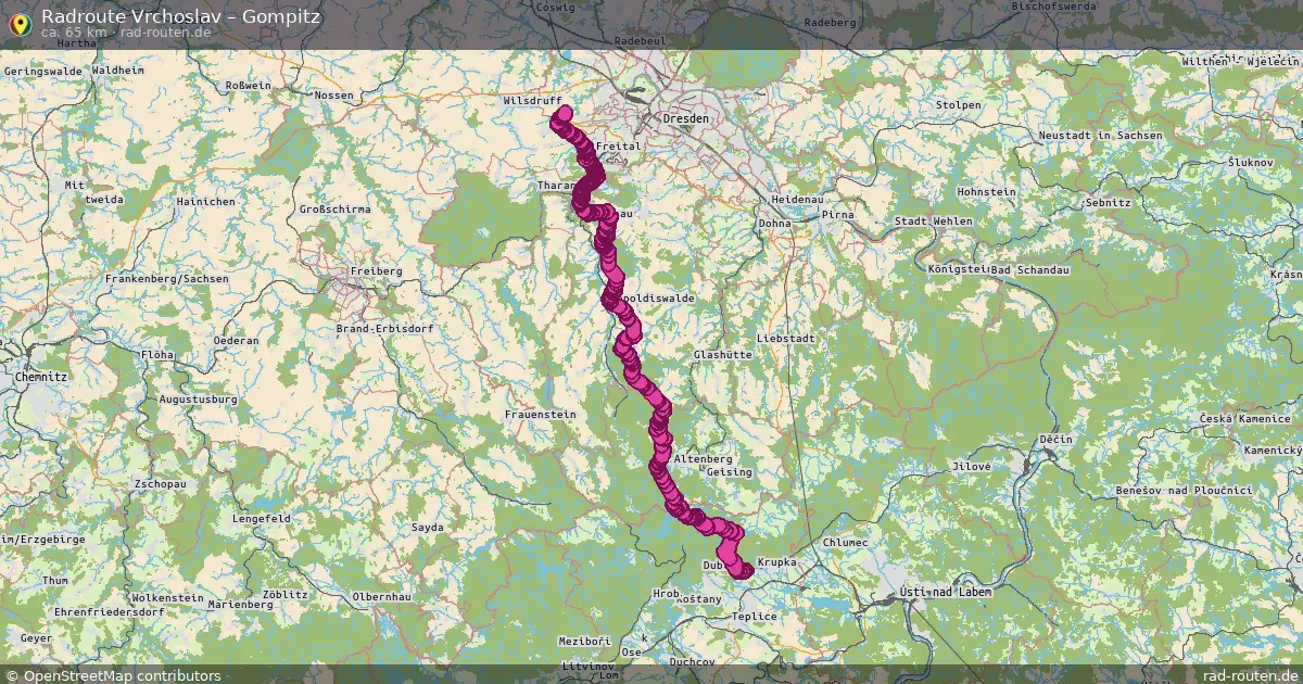 Radtour Vrchoslav – Gompitz