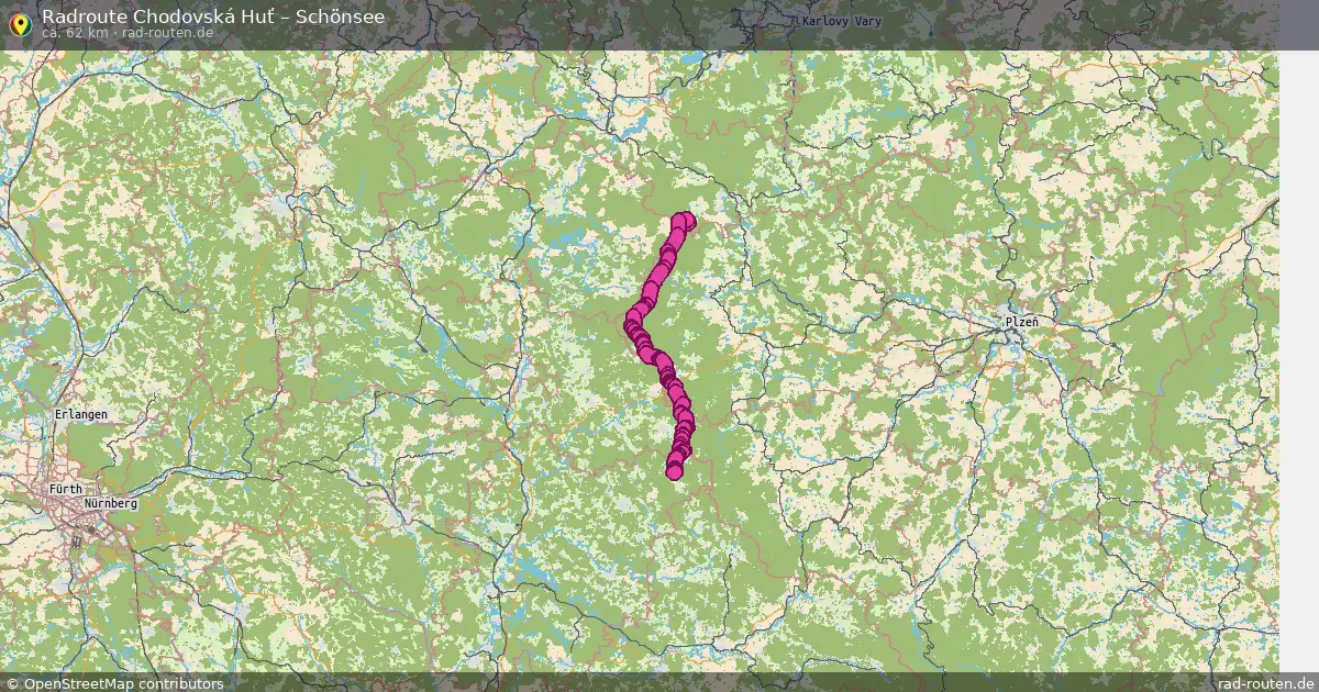 Radtour Chodovská Huť – Schönsee