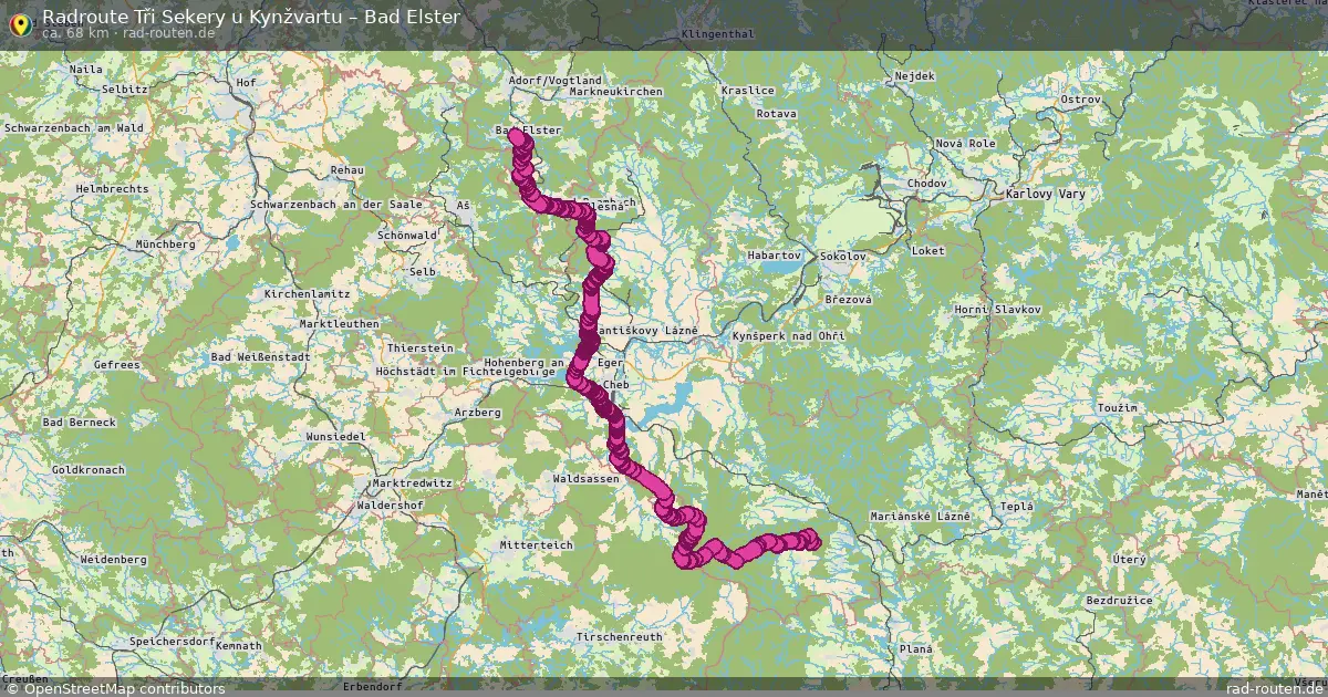 Radtour Tři Sekery U Kynžvartu – Bad Elster