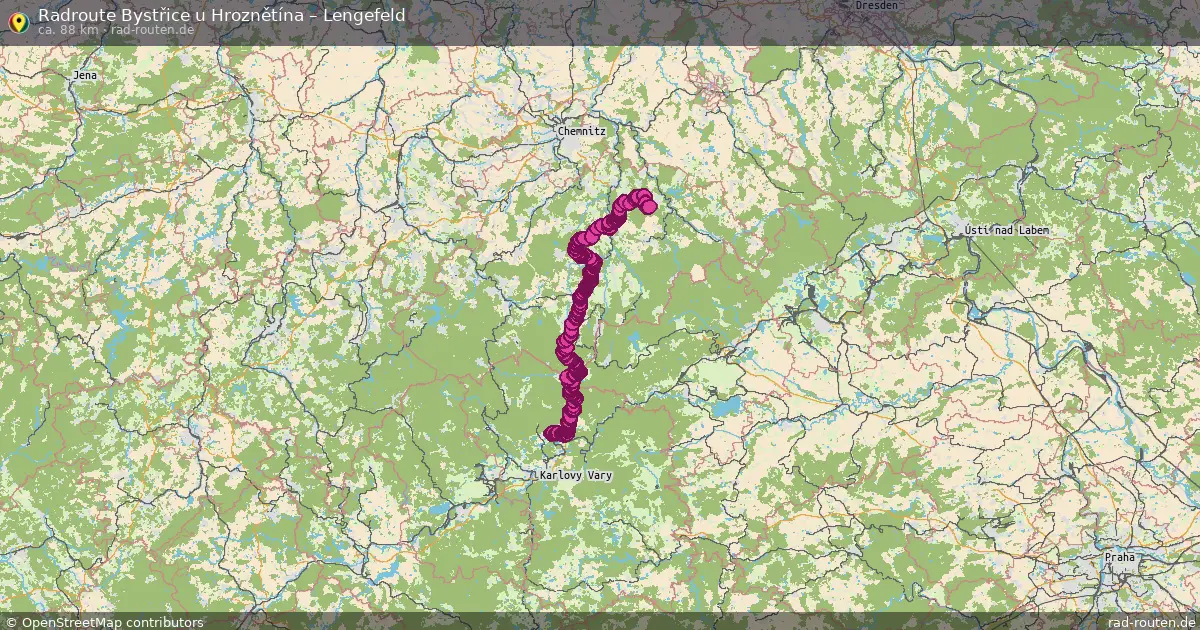 Radtour Bystřice U Hroznětína – Lengefeld