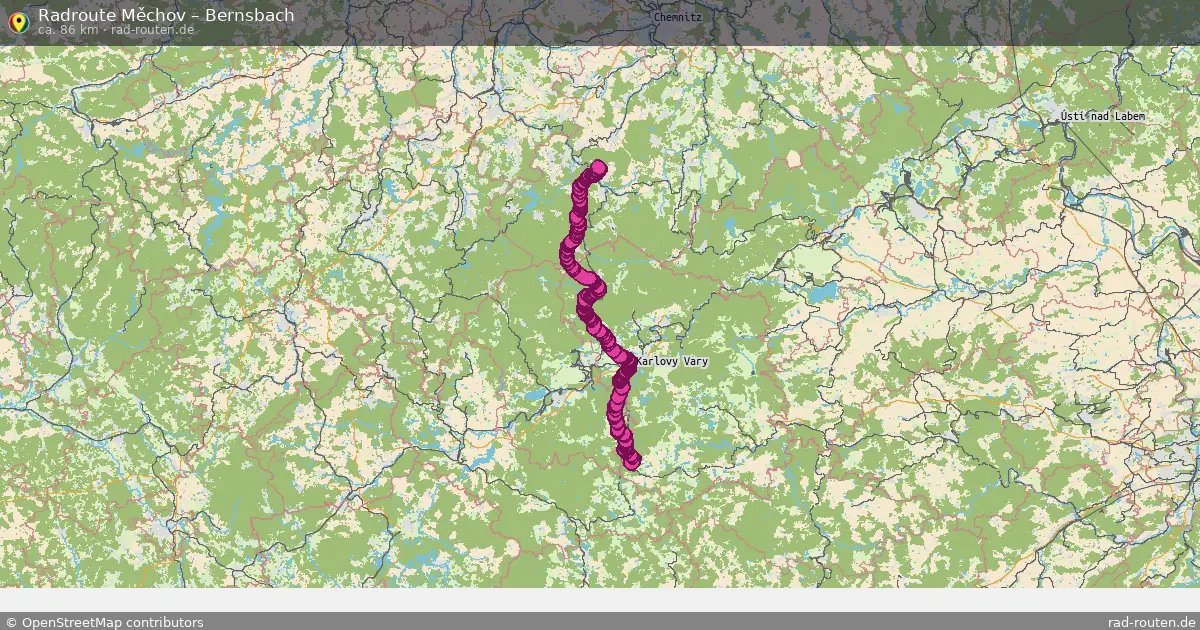 Radtour Měchov – Bernsbach