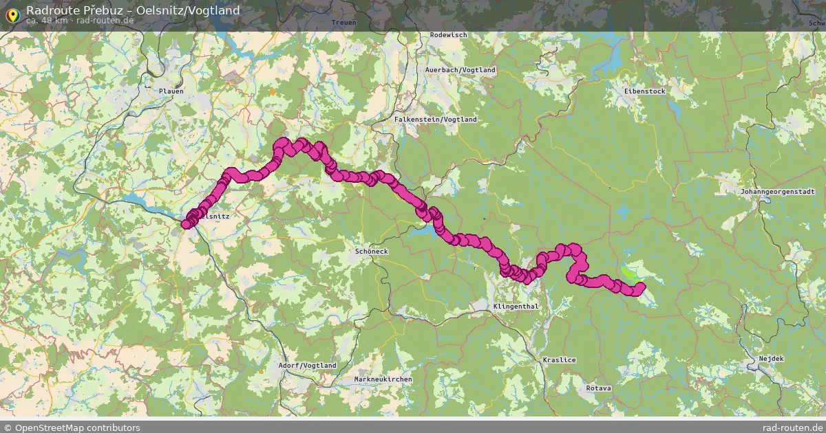 Radtour Přebuz – Oelsnitz Vogtland
